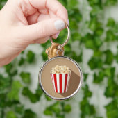 浴槽に入ったポップコ赤と白ンストライプの。 キーホルダー (手)