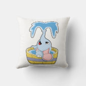 浴槽に水をいっぱい入れた象 クッション (裏面)