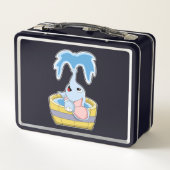 浴槽に水をいっぱい入れた象 メタルランチボックス (裏面)