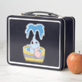 浴槽に水をいっぱい入れた象 メタルランチボックス (インサイチュ)