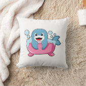 浴槽のイルカ クッション (ブランケット)