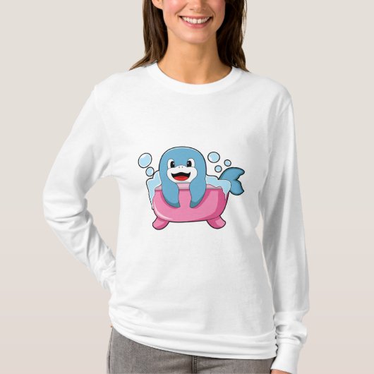 浴槽のイルカ Tシャツ (正面)