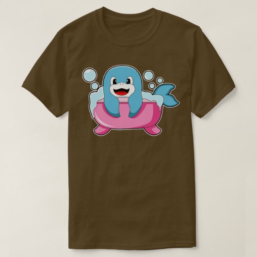 浴槽のイルカ Tシャツ (デザイン正面)