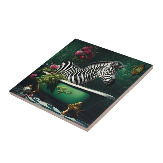 浴槽のゼブラ タイル (側面)