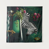 浴槽のゼブラ タペストリー (正面(横))