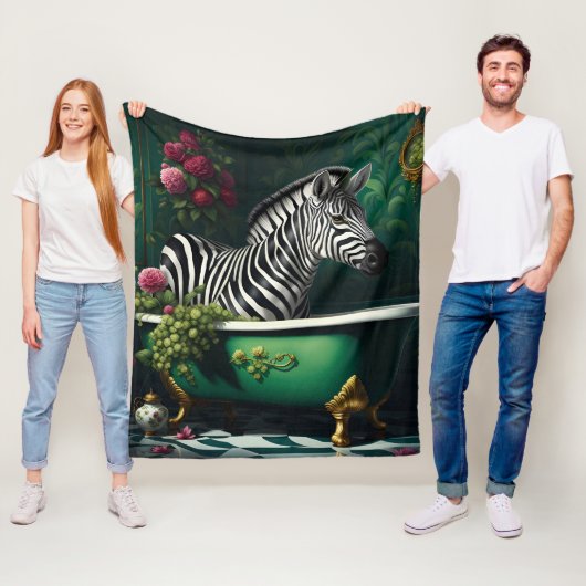 浴槽のゼブラ フリースブランケット (インサイチュ)