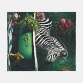 浴槽のゼブラ フリースブランケット (正面(横))