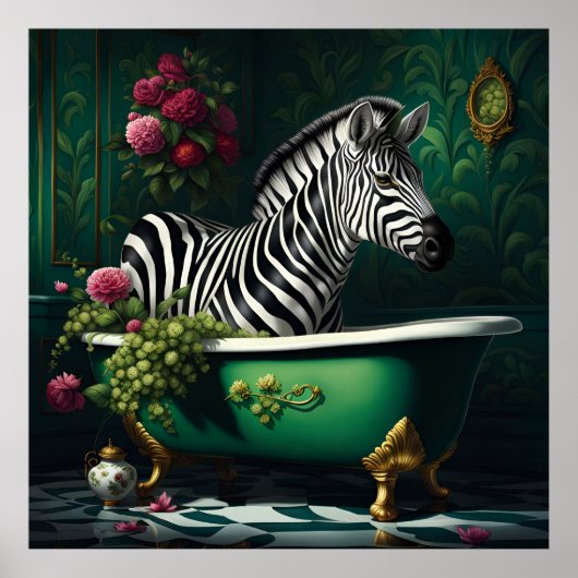 浴槽のゼブラ ポスター (正面)