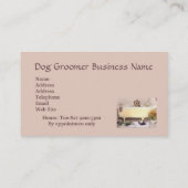 浴槽のトリマーの名刺のゴールデン・リトリーバー 名刺 (裏面)