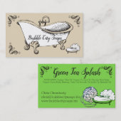 浴槽のハンドメイドの石鹸のバスソルトの名刺 名刺 (正面/裏面)