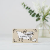 浴槽のハンドメイドの石鹸のバスソルトの名刺 名刺 (スタンド正面)