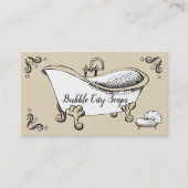 浴槽のハンドメイドの石鹸のバスソルトの名刺 名刺 (正面)