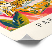 浴槽のポスターおもしろいにチーター、ミッドセンチュリープリント ポスター (角)