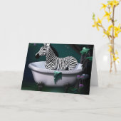 浴槽の中のゼブラ カード (黄色い花)