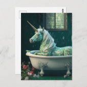 浴槽の中のユニコーン ポストカード (正面/裏面)