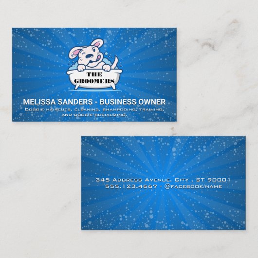 浴槽の中の犬 名刺 (正面/裏面)