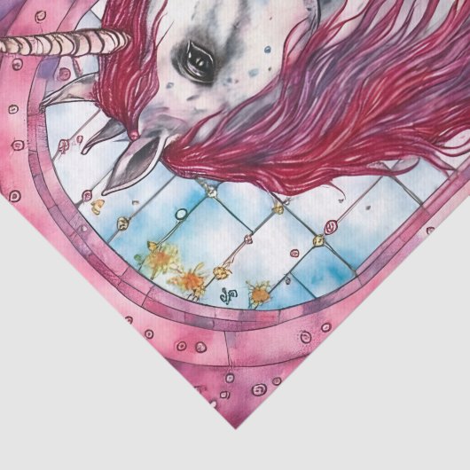 浴槽の切り離しで余分な耳を持つユニコーン 薄葉紙 (詳細)