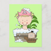 浴槽の海賊-ブロンドの女の子のTシャツおよびギフト ポストカード (正面)