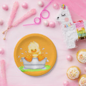 浴槽の赤ちゃんシャワーで鴨 ペーパープレート (パーティー)