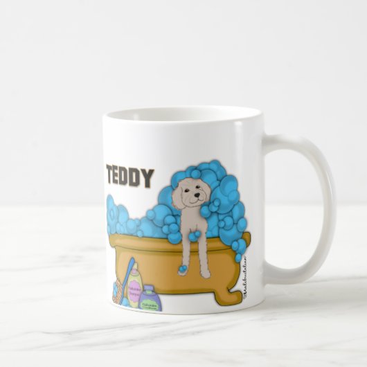 浴槽のGoldendoodle コーヒーマグカップ (右)