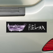 浴槽のX線の視野の骨組-紫色 バンパーステッカー (車上)