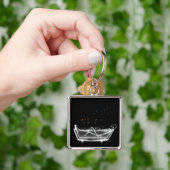 浴槽のX線の骨組-虹の泡 キーホルダー (手)