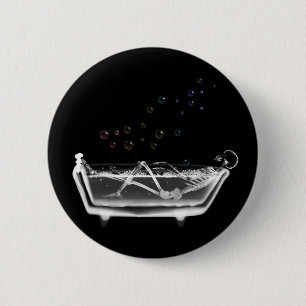 浴槽のX線の骨組-虹の泡 缶バッジ