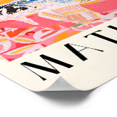 浴槽ポスターのスカンク、ミッドセンチュリーポスター、ピンク ポスター (角)