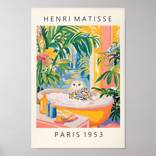 浴槽ポスターの雪ふくろおもしろい、浴室壁A ポスター (正面)