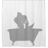 浴槽内の人魚シャワーシルエットシャドウおもしろい シャワーカーテン (正面)