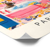 浴槽内ムース浴室用ピンクドーパミンデコール ポスター (角)