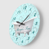 浴槽及び泡時計はカスタマイズ及び個人化なります ラージ壁時計 (傾斜)