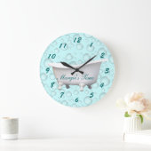 浴槽及び泡時計はカスタマイズ及び個人化なります ラージ壁時計 (ホーム)