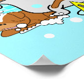 浴槽子犬ポスター1 ポスター (角)