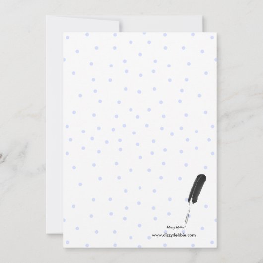 浴槽男の赤ちゃんシャワー招待状 招待状 (裏面)