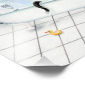 浴槽読の中の猫の新聞。 フォトプリント            (角)