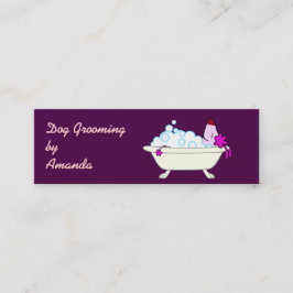 浴槽-ペットトリマーの犬 スキニー名刺