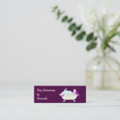 浴槽-ペットトリマーの犬 スキニー名刺 (スタンド正面)