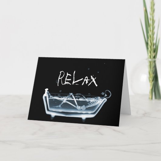 浴槽X線視力骨格 – 青 カード (正面)