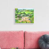 浴水カラーのキャンバス印刷の表示 キャンバスプリント (インサイチュ (リビング))