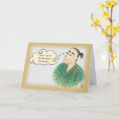 浴衣日本のの男Love 2 for Him Card カード (黄色い花)