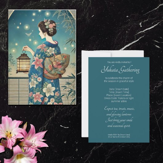 浴衣 – 茶パーティー 招待状