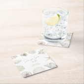 海あなたはすぐに赤ちゃんシャワー スクエアペーパーコースター (インサイチュ)