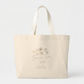 海あなたはすぐに赤ちゃんシャワー ラージトートバッグ (正面)