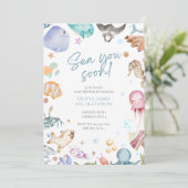 海あなたはすぐに赤ちゃんシャワー 招待状 (スタンド正面)