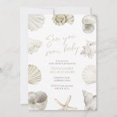 海あなたはすぐに赤ちゃんシャワー 招待状 (正面)