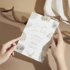 海あなたはすぐに赤ちゃんシャワー 招待状