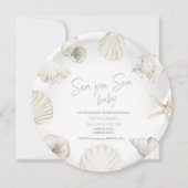 海あなたはすぐに赤ちゃんシャワー 招待状 (正面)