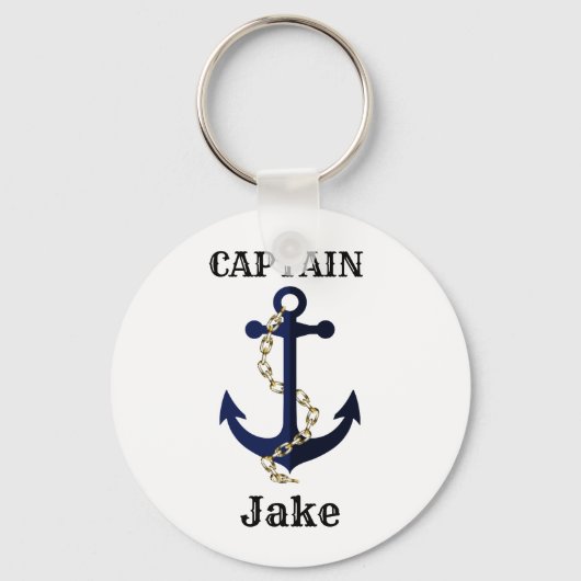 海いかり、チェーンパーソナライズされた、 キーホルダー (正面)