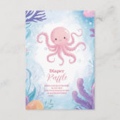 海おむつラッフルの下にかわいい エンクロージャーカード (正面)